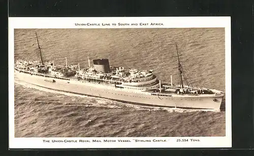 AK Passagierschiff SS Stirling Castle, Union-Castle Line