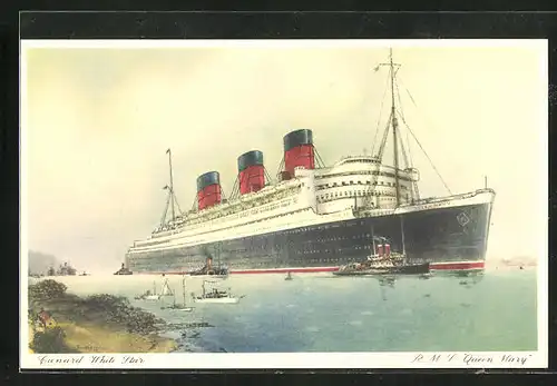 AK Passagierschiff RMS Queen Mary, Cunard White Star Line