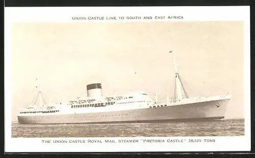 AK Passagierschiff RMS Pretoria Castle, Union-Castle Line