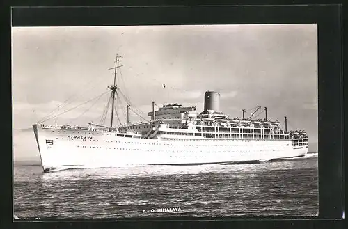 AK Passagierschiff SS Himalaya auf hoher See