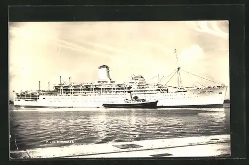 AK Passagierschiff SS Himalaya im Hafen