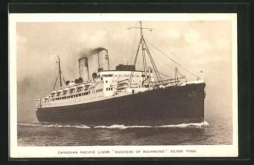 AK Passagierschiff Duchess of Richmond, Candian Pacific Liner