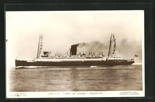 AK Passagierschiff TS Lady of Mann, Auf See