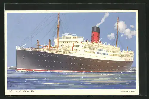 AK Passagierschiff Franconia, Cunard White Star Line