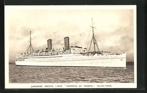 AK Passagierschiff Empress of France, Canadian Pacific Liner