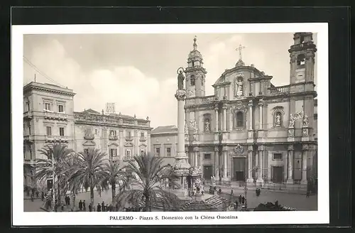 AK Palermo, Piazza S. Domenico con la Chiesa Omonima