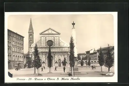 AK Firenze, Piazza e Chiesa S. Maria Novella