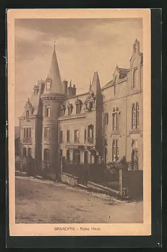AK Grandpre, Rotes Haus mit Strassenpartie