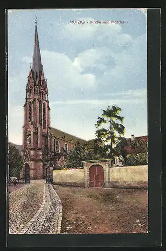 AK Mutzig, Kirche und Pfarrhaus