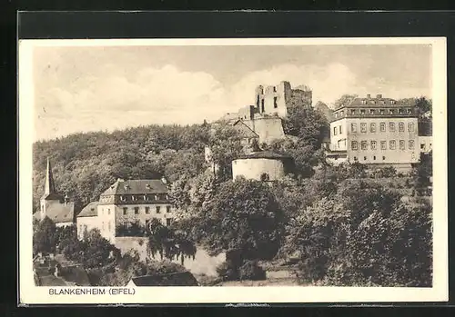 AK Blankenheim /Eifel, Ortspartie mit Ruine