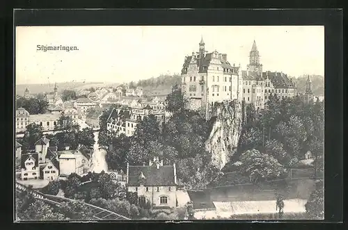 AK Sigmaringen, Partie mit dem Schloss