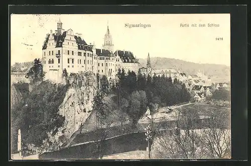 AK Sigmaringen, Partie mit dem Schloss