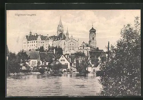 AK Sigmaringen, Partie mit dem Schloss