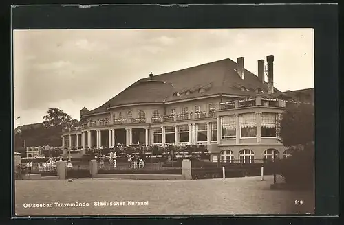 AK Travemünde, Totalansicht Städtischer Kursaal