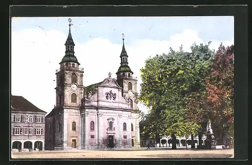 AK Ludwigsburg, Marktplatz und Stadtkirche