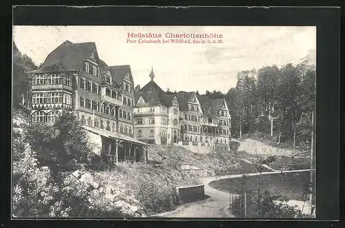 AK Calmbach /Wildbad, Totalansicht der Heilstätte Charlottenhöhe