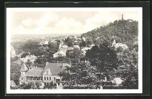 AK Bad Freienwalde, Stadt mit Aussichtsturm