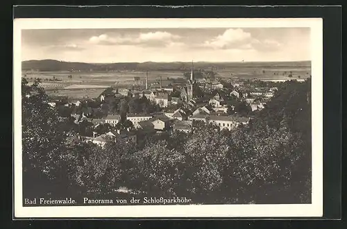 AK Bad Freienwalde, Panorama von der Schlossparkhöhe