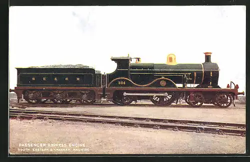 AK englische Eisenbahn 504, Passenger Express Engine, South Eastern & Chatham Railway