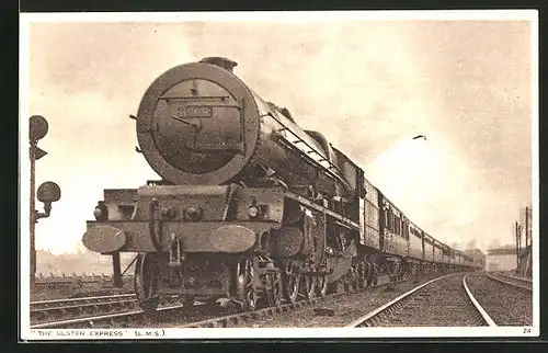 AK englische Eisenbahn The Ulster Express 6209, LMS