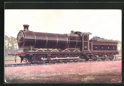 AK englische Eisenbahn 117, 8 Coupled Mineral Engine, Hull & Barnsley Railway