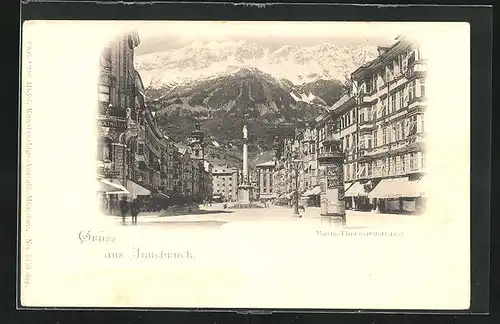 AK Innsbruck, Maria-Theresienstrasse, Anna-Säule