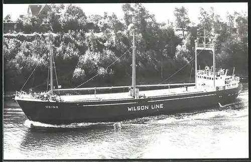 Fotografie Frachtschiff Heino in voller Fahrt