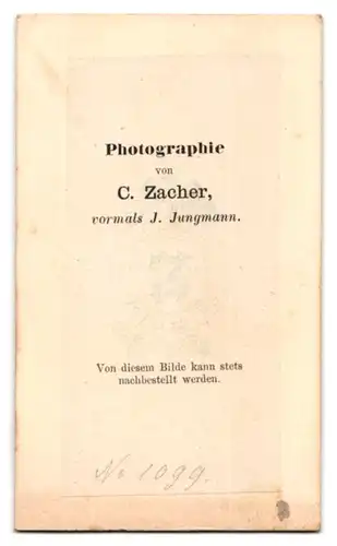 Fotografie C. Zacher, Zürich, Portrait junge Dame mit Kragenbrosche