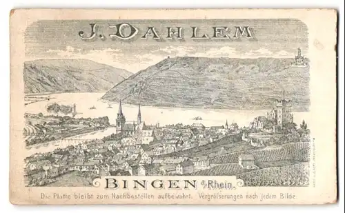 Fotografie J. Dahlem, Bingen a. Rh., Ansicht Bingen a. Rh., Blick auf die Stadt