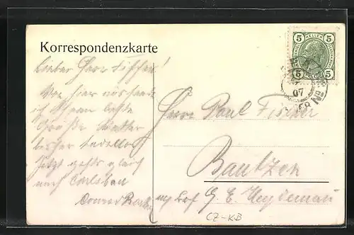 AK Franzensbad, Kaiserbad mit Dame im Garten