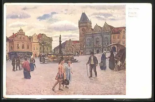 Künstler-AK Tabor, Namesti