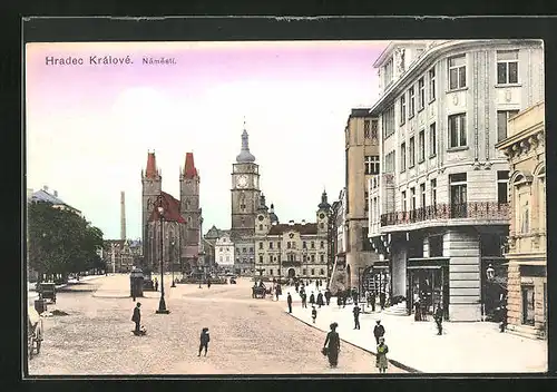 AK Königgrätz / Hradec Kralove, Namesti, Rathaus