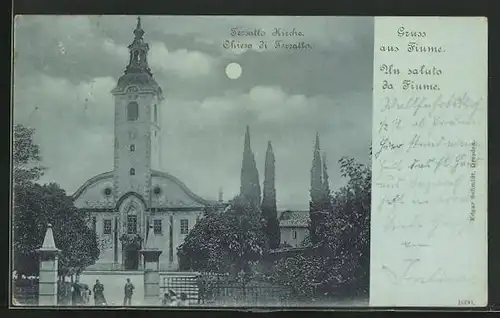 Mondschein-AK Fiume, Chiesa di Tersatto