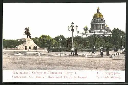 AK St.-Pétersbourg, Cathédrale St. Isaac et Monument Pierre le Grand