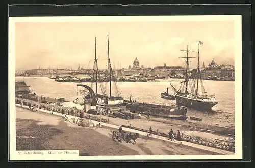 AK St.-Pétersbourg, Quai de Nicolas