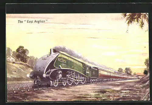 AK Lokomotive No. 61659 East Anglian, London-East Coast Express, Englische Eisenbahn