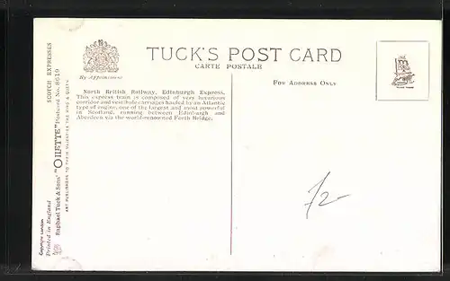 AK Englische Eisenbahn der N. B. R., Edinburgh Express, englische Eisenbahn