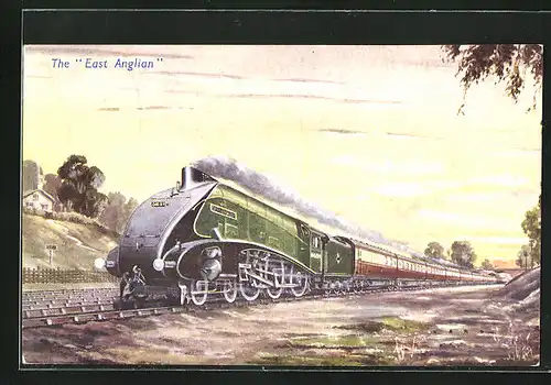 AK Lokomotive No. 61659 East Anglian, London-East Coast Express, englische Eisenbahn