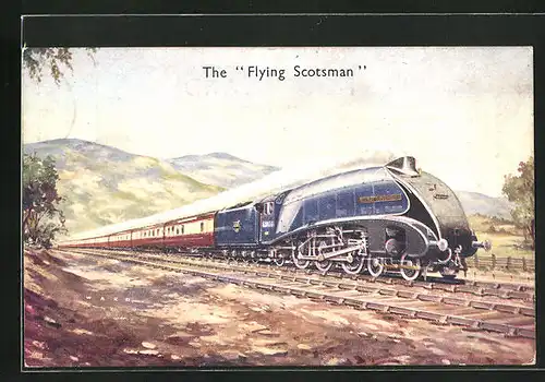 AK Lokomotive No. 60003 Dwight D. Eisenhower, The Flying Scotsman, Englische Eisenbahn