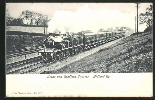 AK Englische Eisenbahn der Midland Ry., Leeds and Bradford Express