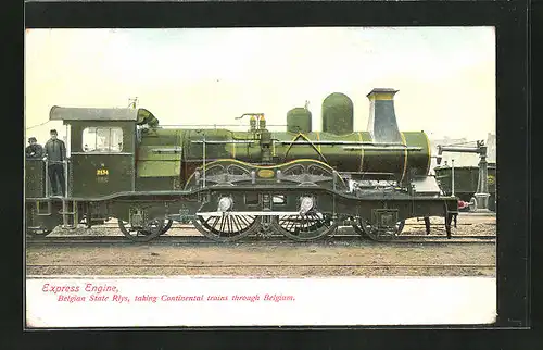 AK Express Engine No 2154, Belgian State Rlys., englische Eisenbahn