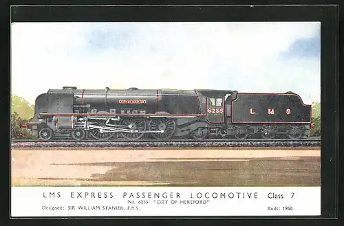 AK LMS Express Passenger Locomotive Class 7 No 6255, englische Eisenbahn