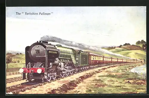 AK The Yorkshire Pullman No 60500, englische Eisenbahn