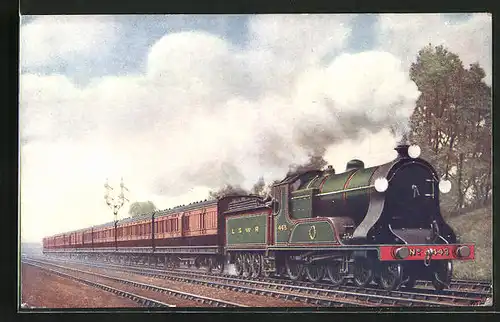 AK Plymouth Express No 443, London and South-Western Rly., englische Eisenbahn