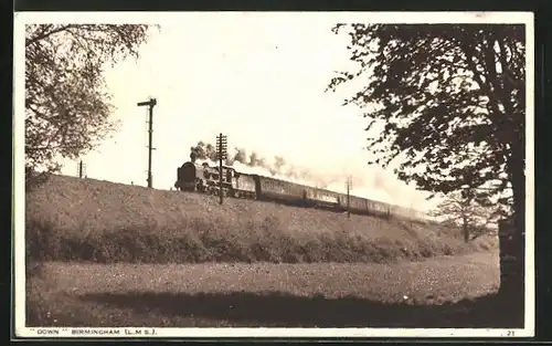 AK Down Birmingham L.M.S., englische Eisenbahn