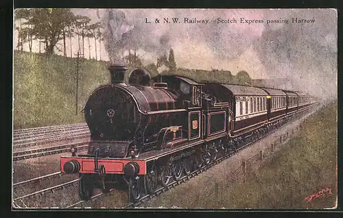 AK Scotch Express, L.&N.W. Rly., englische Eisenbahn