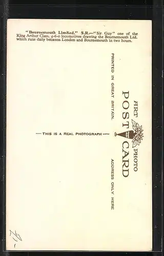 AK The Bournemouth Limited Southern Railway, englische Eisenbahn