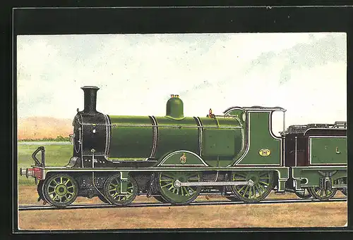 Künstler-AK London and South-Western Mixed Traffic Engine No. 343, englische Eisenbahn
