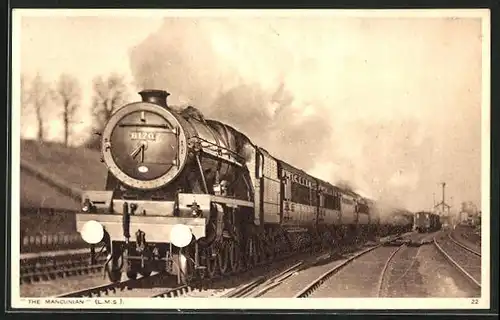 AK The Mancunian, L.M.S., englische Eisenbahn