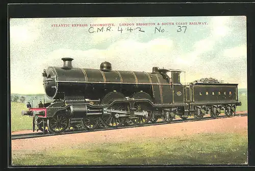 AK Atlantic Express Locomotive, London Brighton & South Coast Railway, englische Eisenbahn